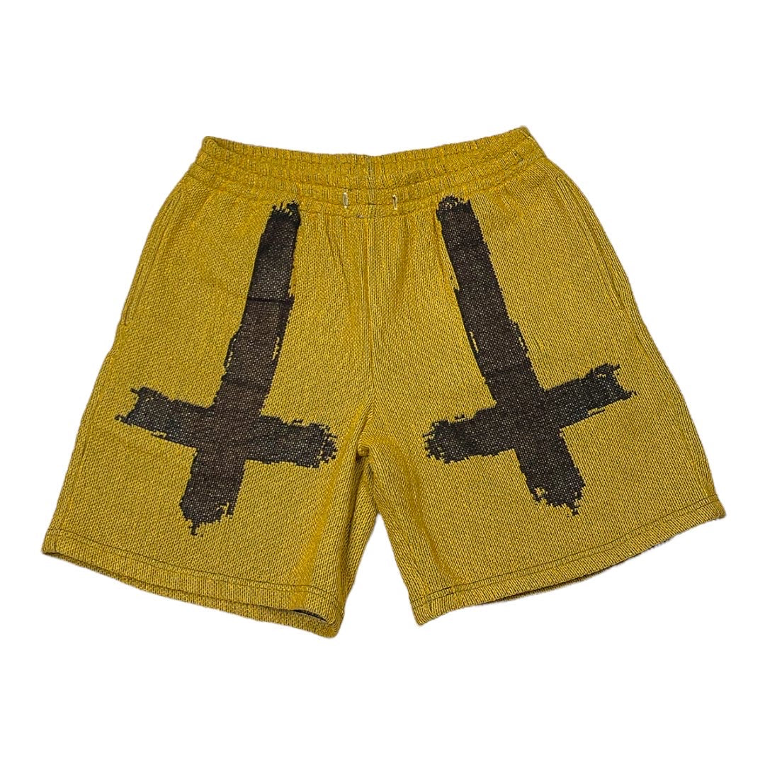 "PIXEL LUNG" TAPESTRY SHORTS