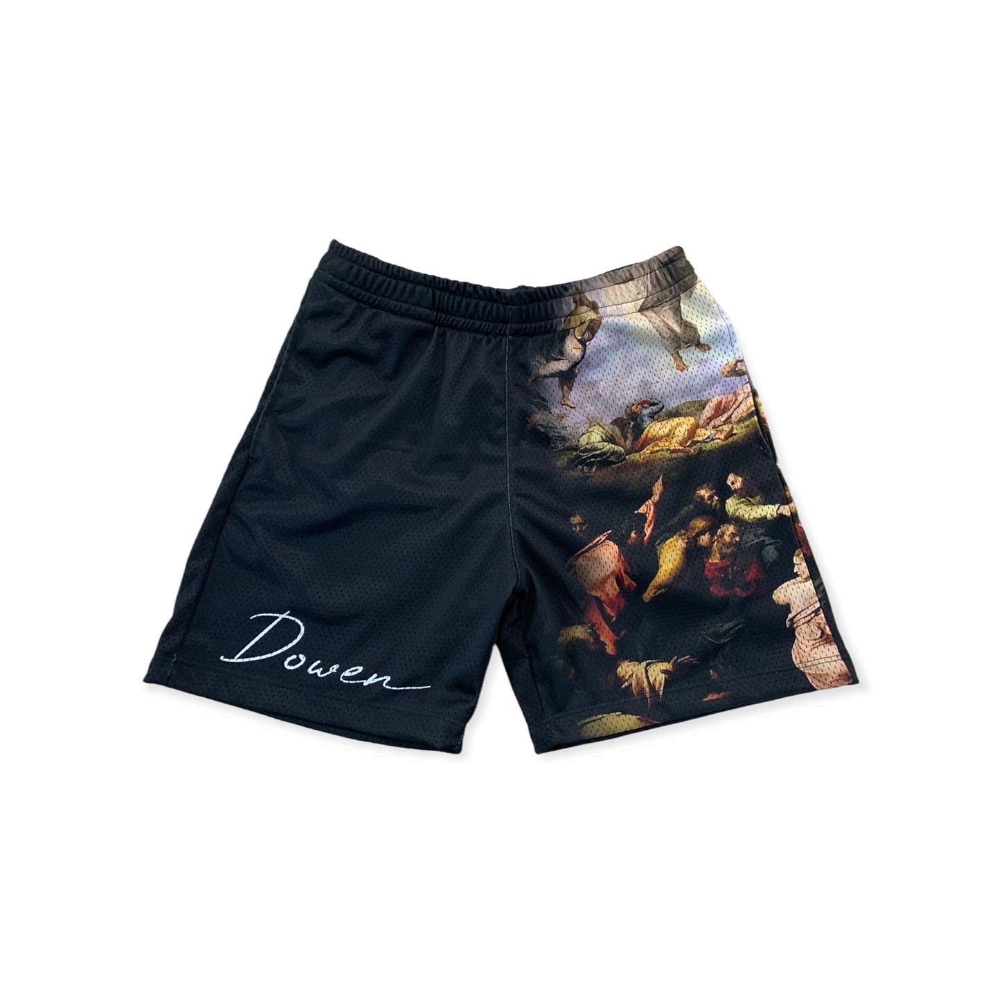 "SACRED PEACE" MESH SHORTS