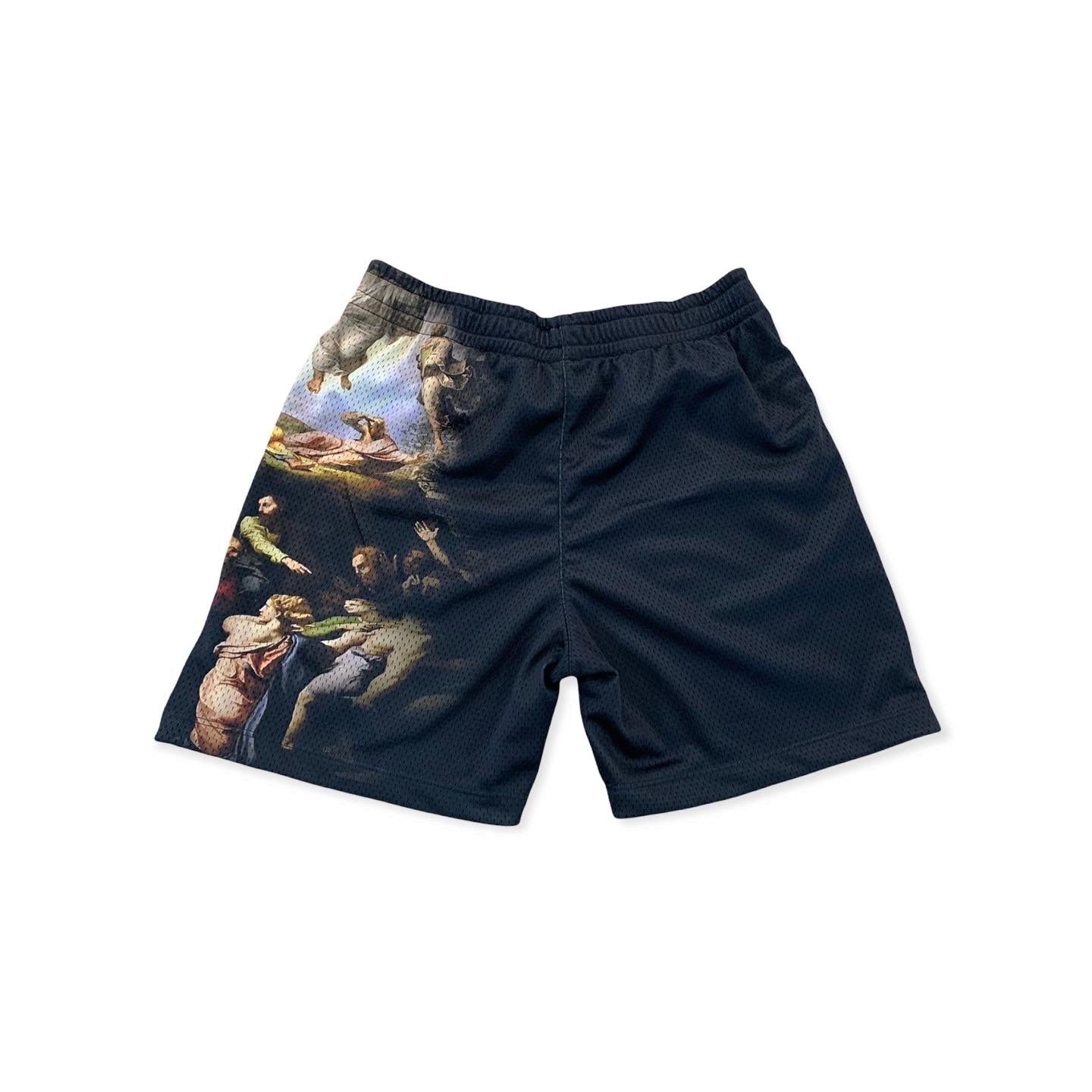 "SACRED PEACE" MESH SHORTS